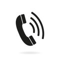 Phone icon. Telephone receiver sign. Vector Royalty Free Stock Photo